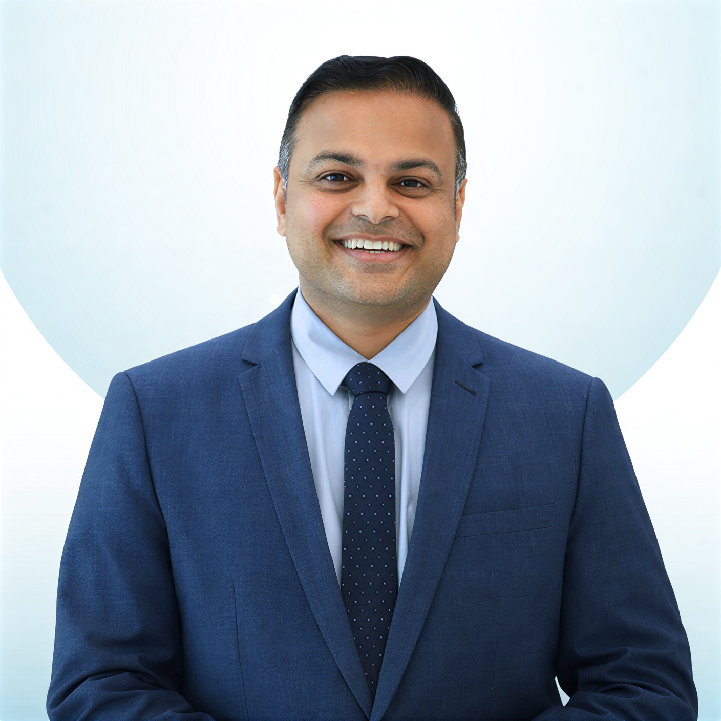 Child specialist doctor in Dubai professional portrait with clinic branding
